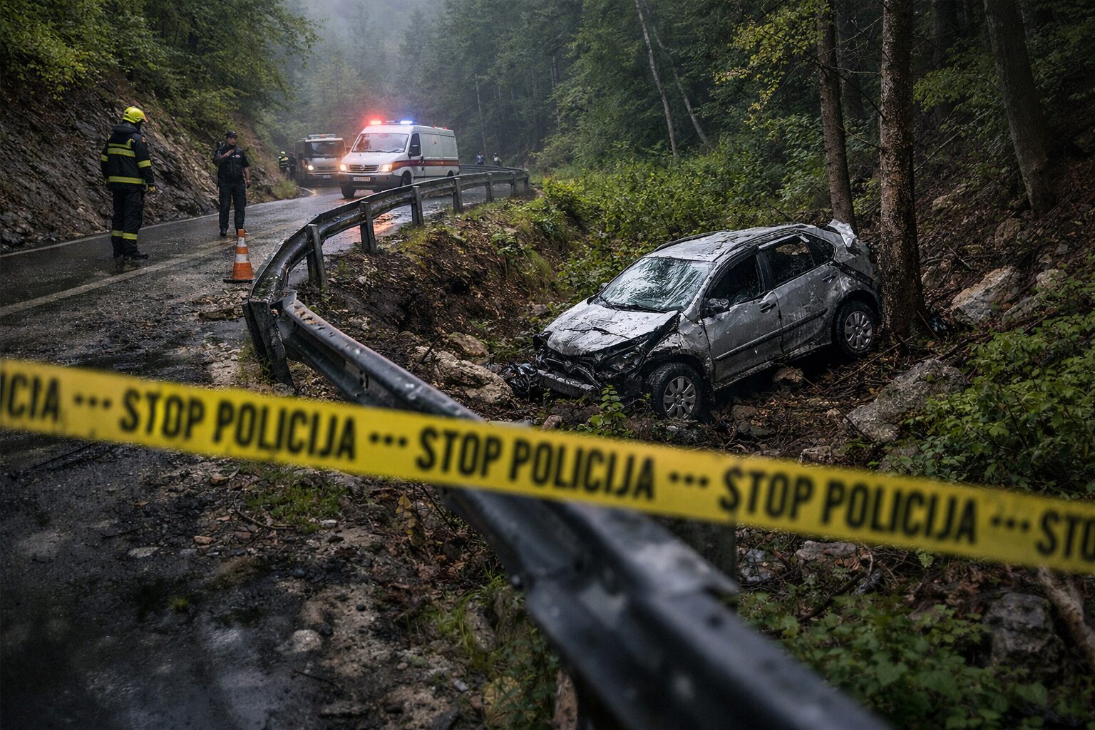 Automobil sletio s ceste, poginula jedna osoba / Ilustracija